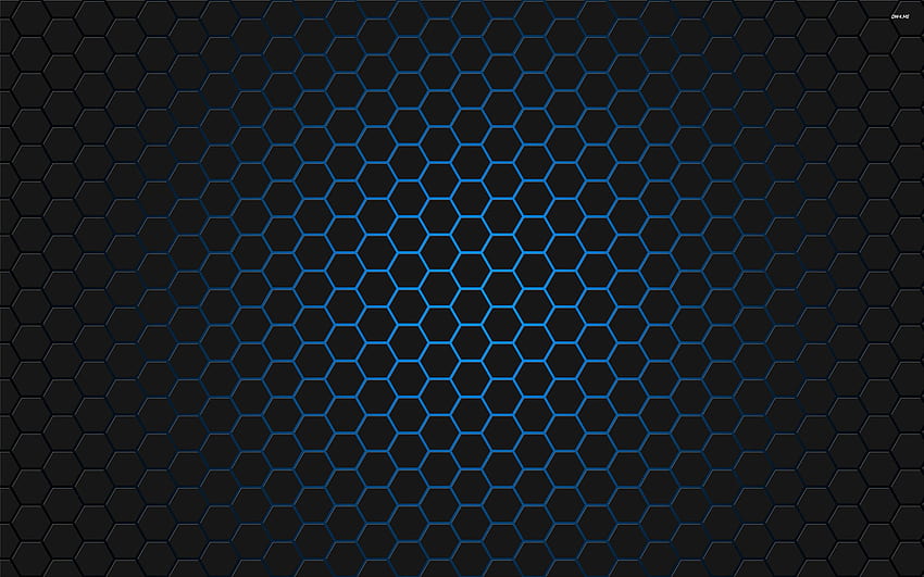 Blue Hexagon HD wallpaper