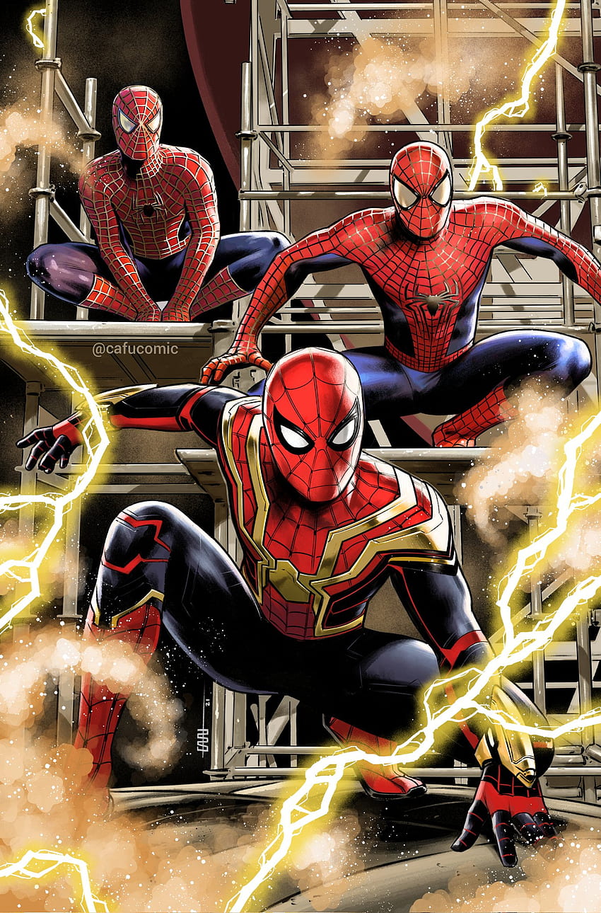 Spiderman nie ma drogi do domu, Tobey Maguire, Multiverse, Tom Holland, Peter Parker, Andrew Garfield, MCU, Marvel Tapeta na telefon HD