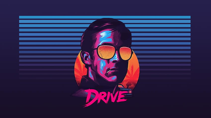Ryan Gosling, Drive, Sunglasses, New Retro Wave / and Mobile & HD тапет