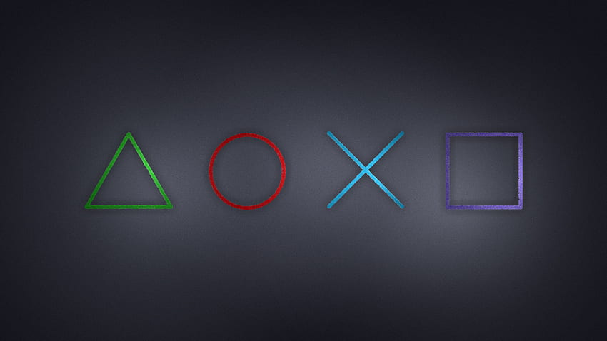 Another with the PlayStation symbols (), PS4 Theme HD wallpaper