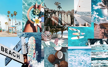 Surfboard Buyers Guide / Shop the Best Surfboards. Beach wall collage ...