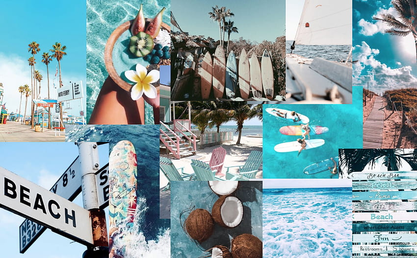 Beach Aesthetic Collage, Aesthetic Surf HD wallpaper | Pxfuel