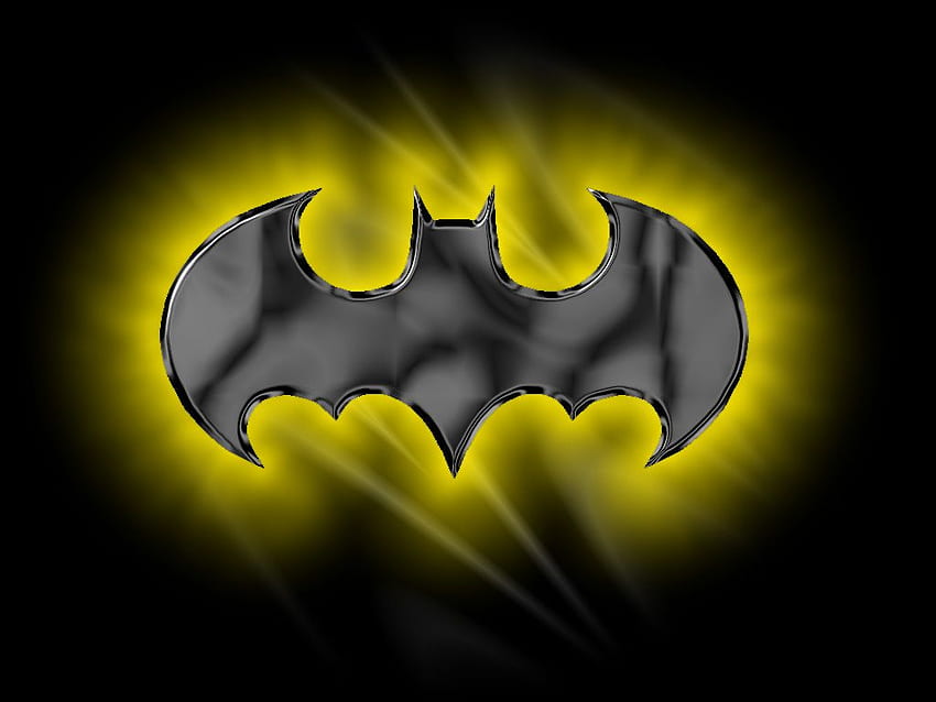 Bat Symbol, Yellow Batman HD wallpaper
