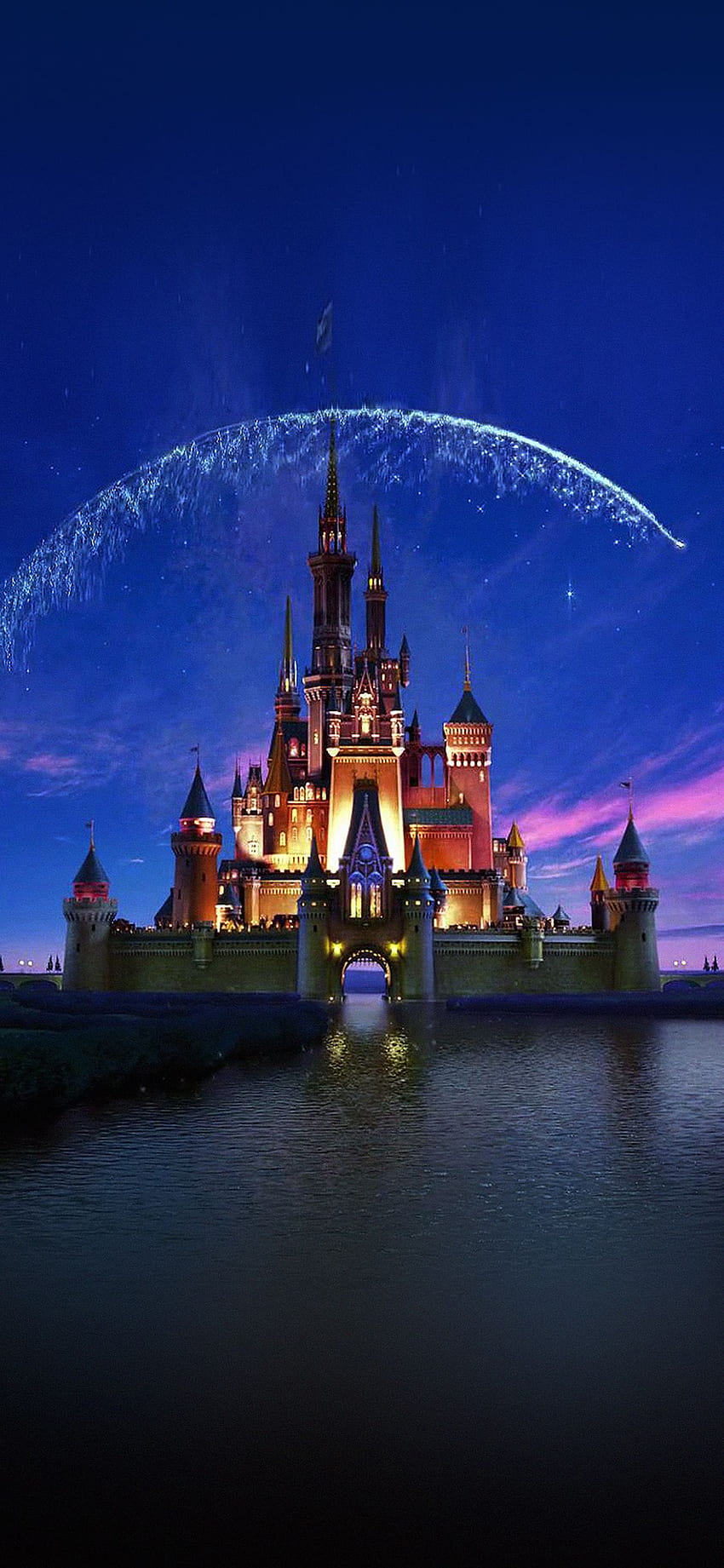 Disney Castle Artwork Illust Sky, Christmas Disney Castle HD phone wallpaper