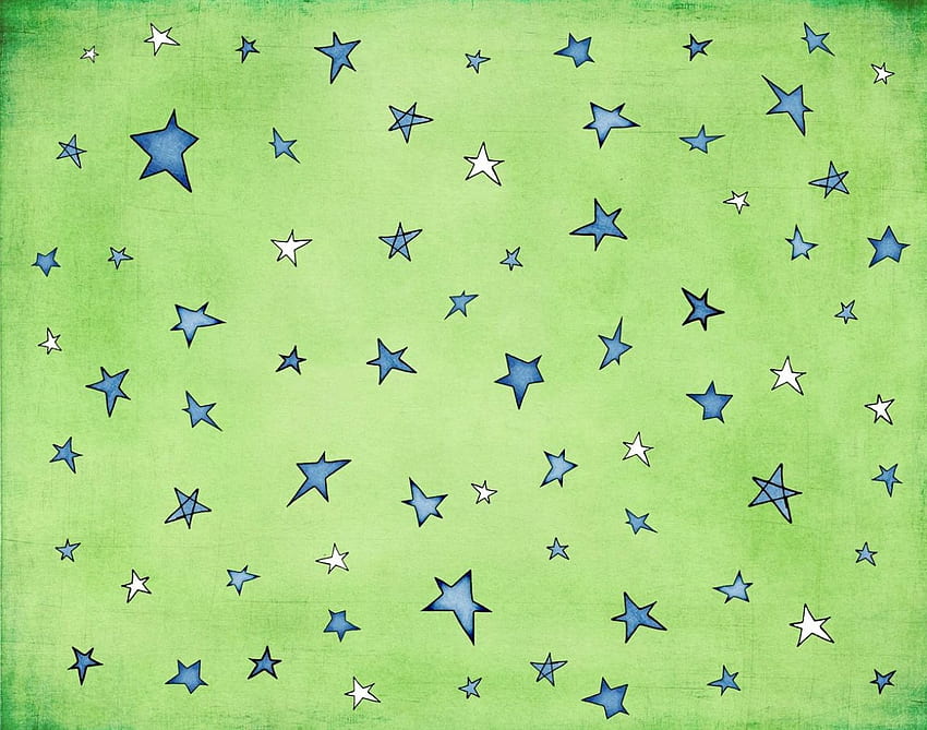Estrellas verdosas, estrellas, verde fondo de pantalla