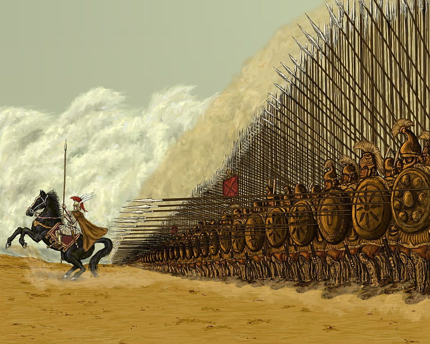 Mazedonische Phalanx und Alexander der Große HD-Hintergrundbild