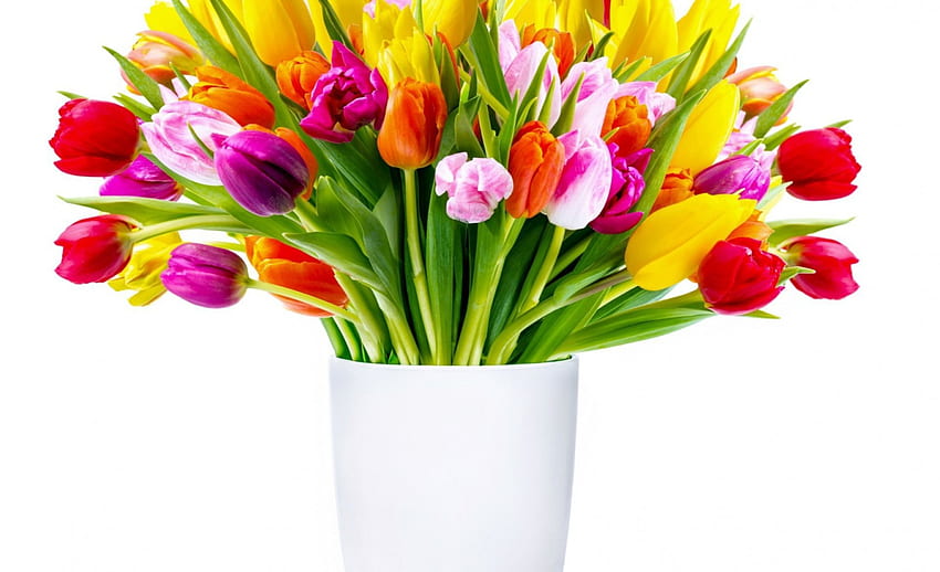 * Bunt *, bunt, Blumenstrauß, Farben, Blumen, Tulpen HD-Hintergrundbild