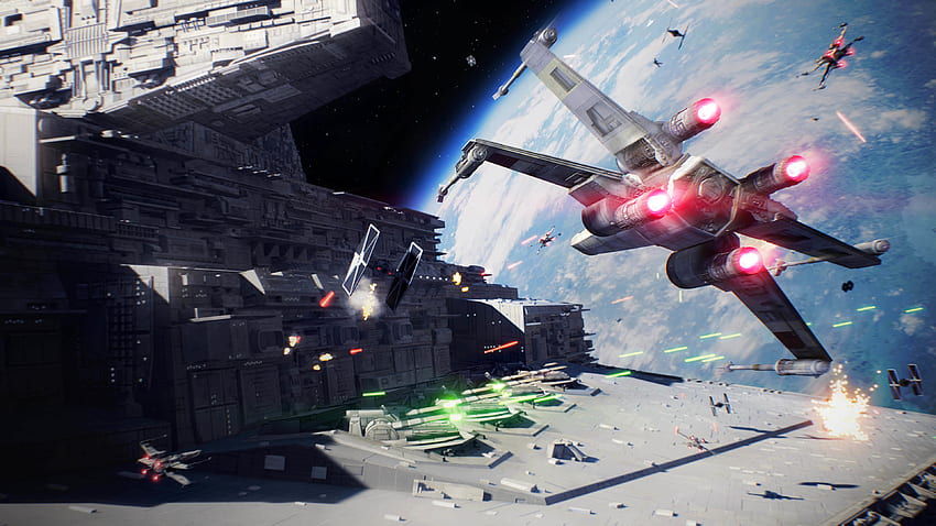 Star Wars: Battlefront II Space Battle HD wallpaper