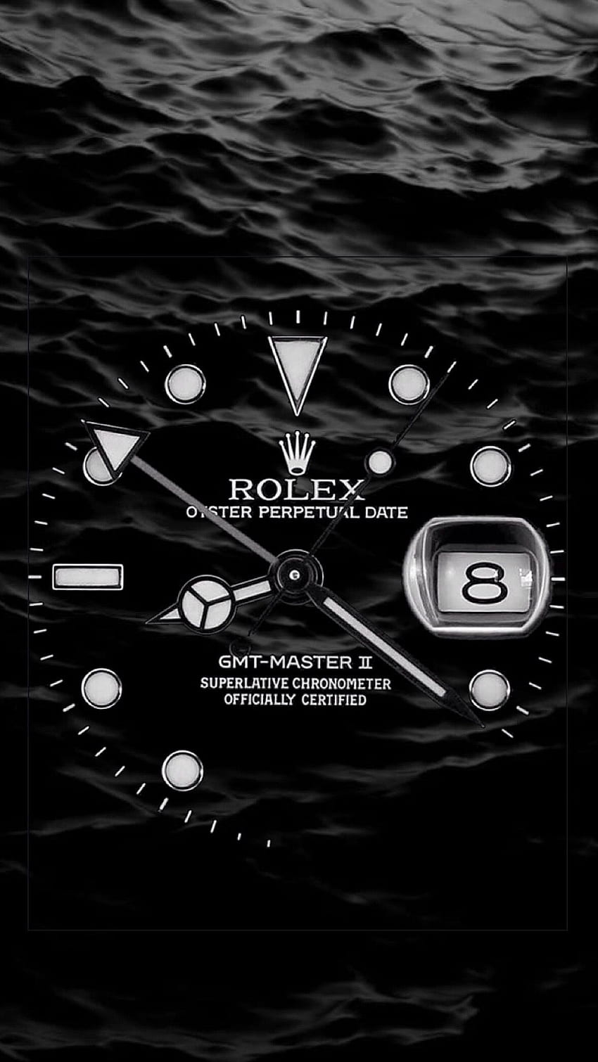 Лого на Rolex, черно лого на Rolex HD тапет за телефон
