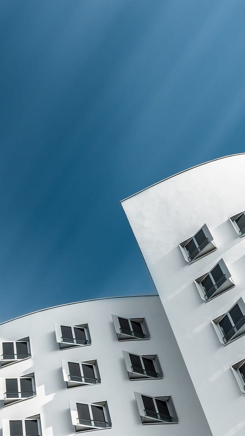 Gehry House, Dusseldorf, windows, architecture, Germany, Düsseldorf HD phone wallpaper