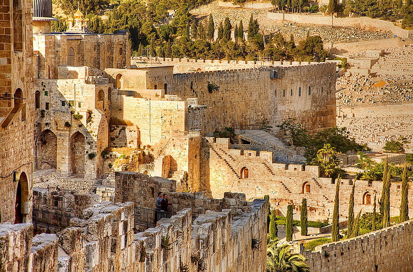 Die Altstadt von Jerusalem. Land der Bibel, das alte Jerusalem HD-Hintergrundbild