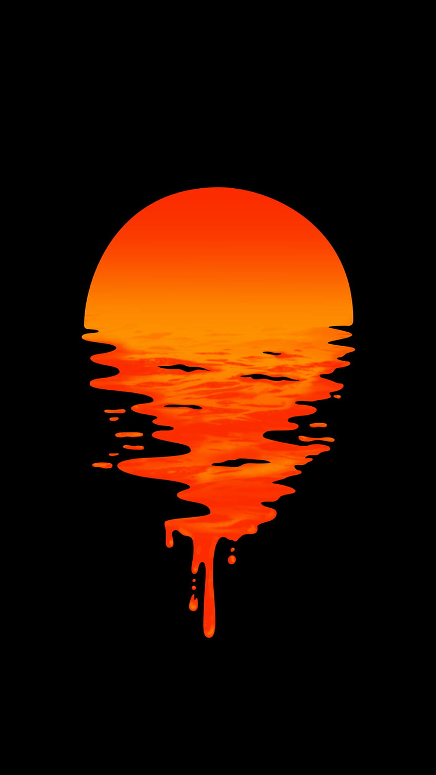 Liquid Sunset iPhone Orange, Cool iPhone - Liquid, Orange Sunset Aesthetic HD phone wallpaper