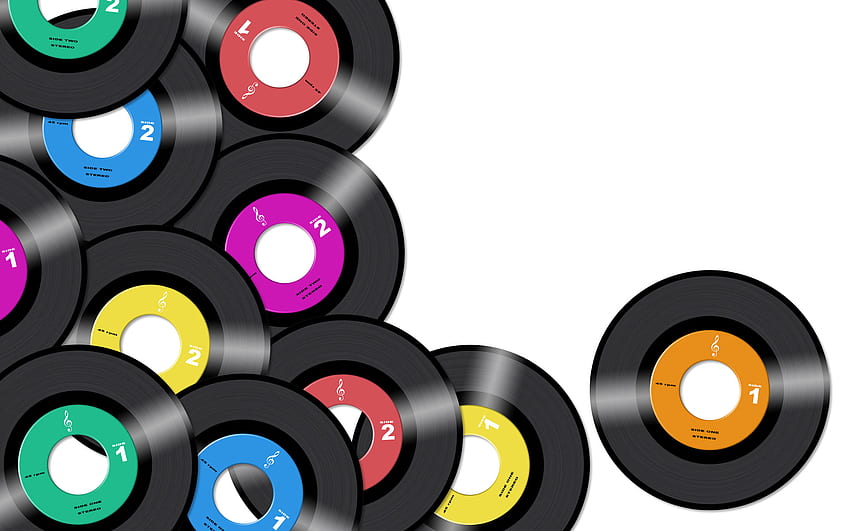Music Disc, colorful, music, classic, disc HD wallpaper