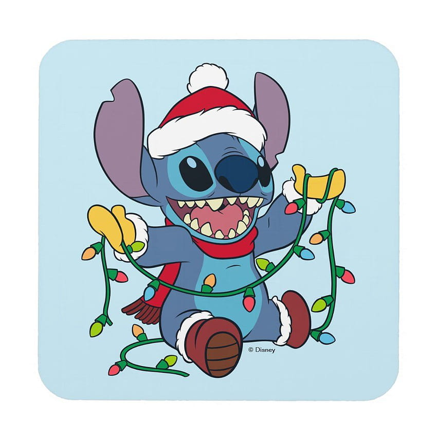 Stitch Noel Işıkları İçecek Altlığı 2020. Noel telefonu , Sevimli yılbaşı , iphone yılbaşı , Noel Baba Stitch HD telefon duvar kağıdı