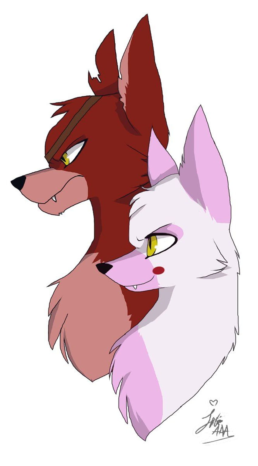 more art of FNaF * I wanted to use this *Foxy and Mangle* * ( warrior cat&;s style 