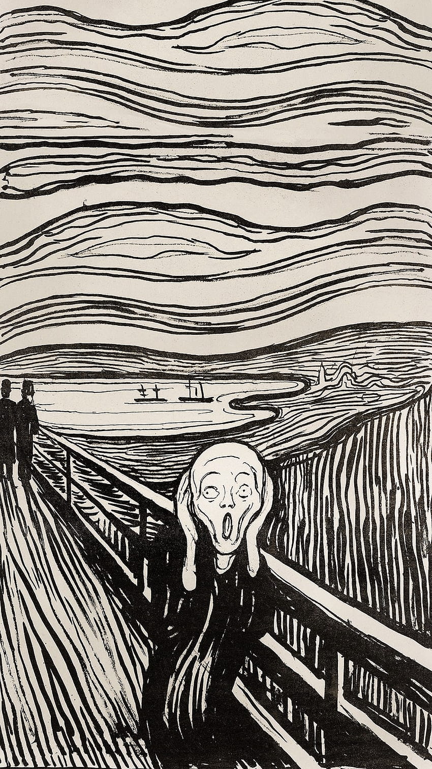 The Scream Painting . , PNG Stickers, & Background, Munch Scream HD phone wallpaper