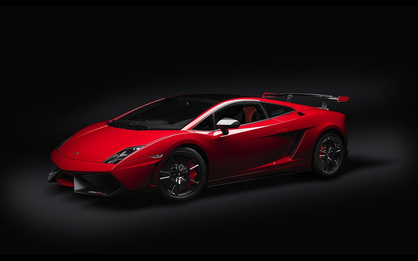 Lamborghini черен фон коли червени превозни средства HD тапет