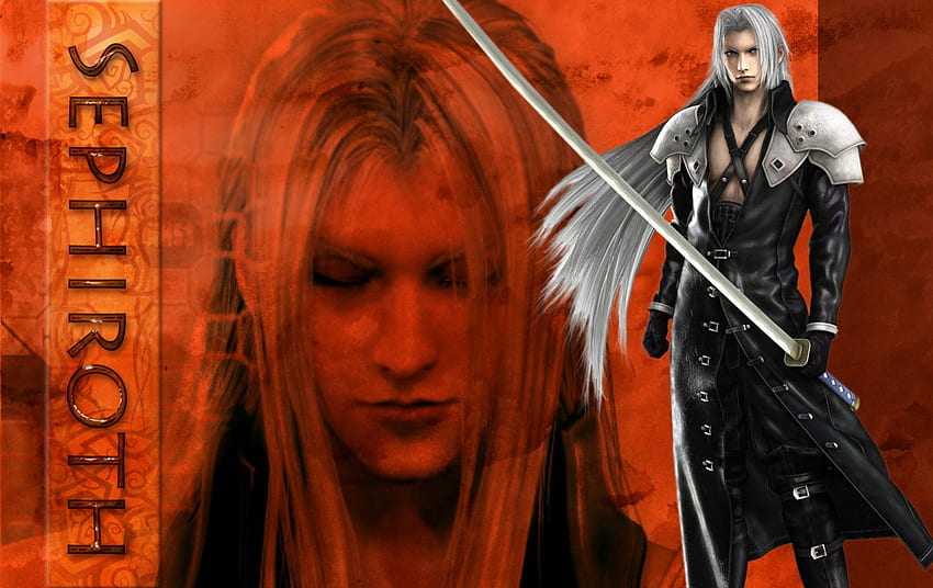 Sephiroth, games, sword, final fantasy series, final fantasy vii, final fantasy 7, long hair, anime, weapon, video games, ff7, trench coat, male HD wallpaper