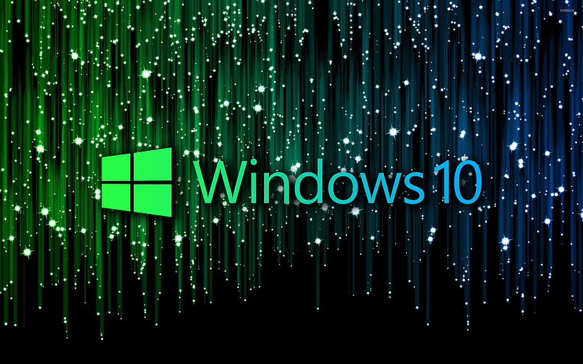 Windows 10 text logo on meteor shower - Computer, Glowing Windows HD wallpaper