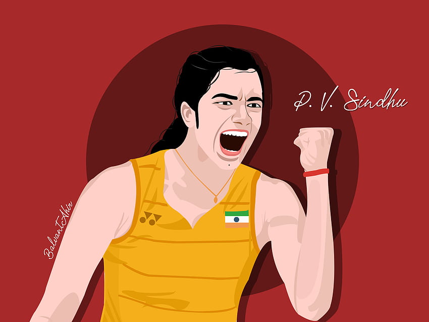 P V Sindhu Vector Art - World Badminton Champion 2019, PV Sindhu HD wallpaper
