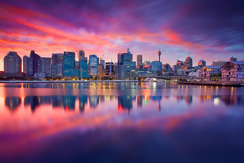 Titel Cityscape Sunset Man Made Sydney Cities - Skyline von Sydney - - HD-Hintergrundbild