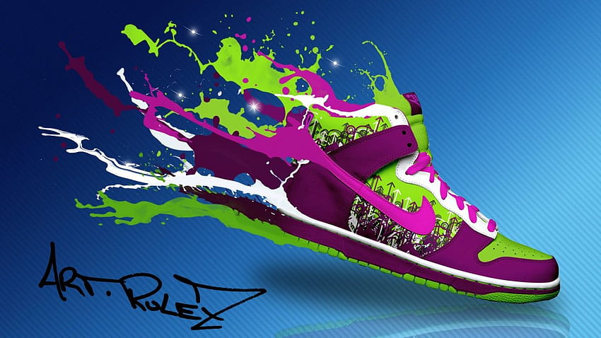 Calico Shoe Splash Abstract . Calico Shoe Splash, Nike Abstract HD ...