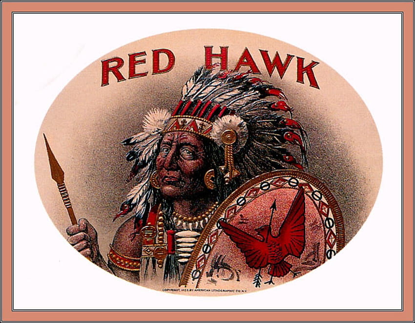 Red Hawk, capo, altro, persone, scatola di sigari, arte popolare Sfondo HD