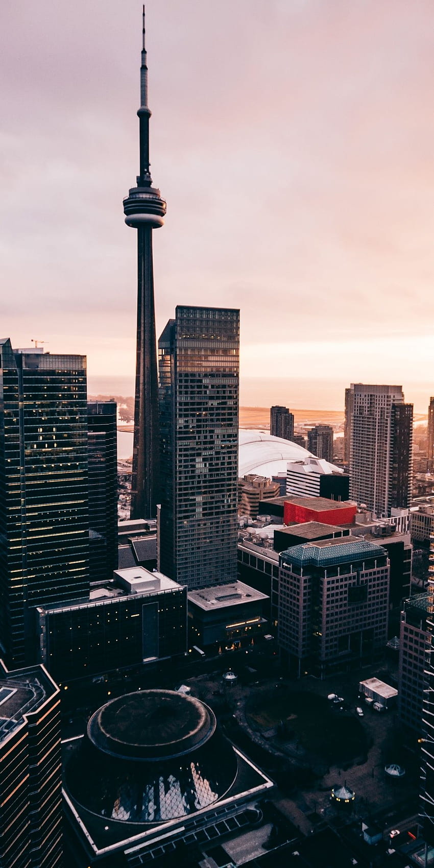 CN 타워, 토론토, 건물, . 토론토, 캐나다 그래피, 캐나다, 캐나다 전화 HD 전화 배경 화면