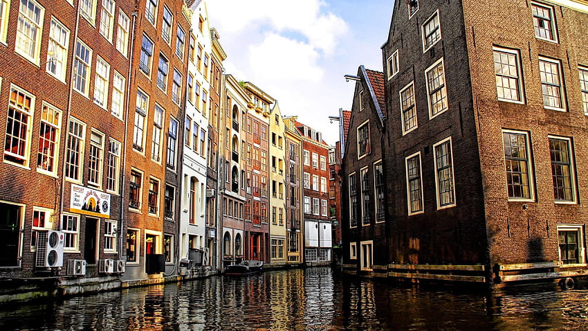 amsterdam, venetian canal, houses , City HD wallpaper