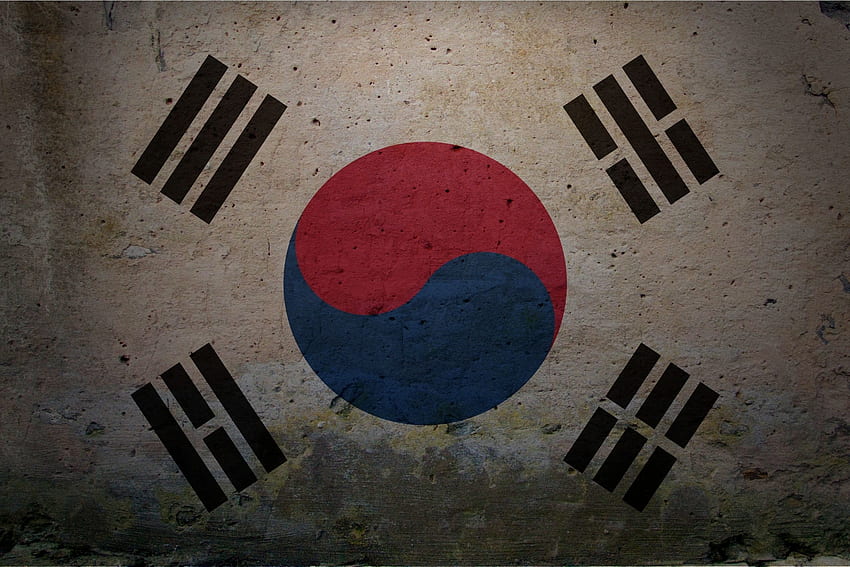 Южна Корея, , Корейско знаме HD тапет