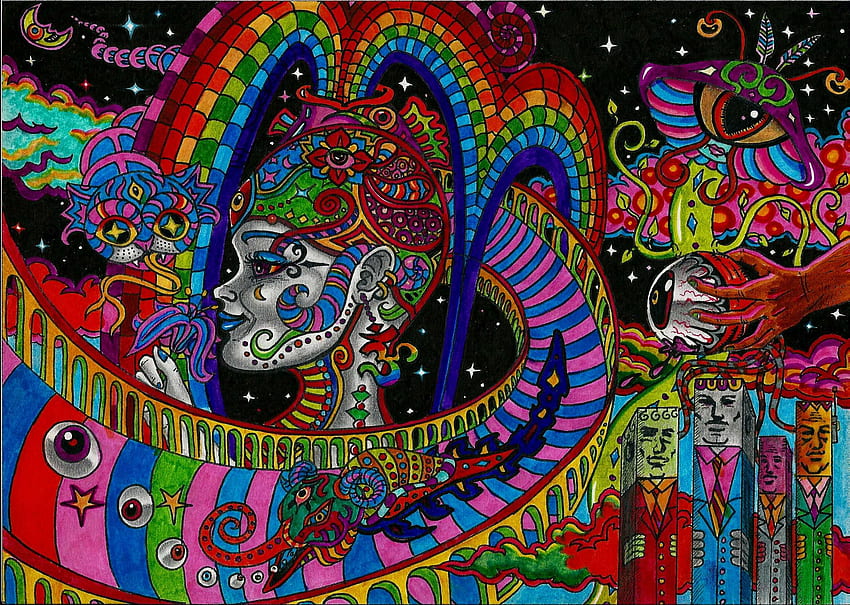 Trippy Acid Wide For PC wiki 旅行、LSD 漫画 高画質の壁紙