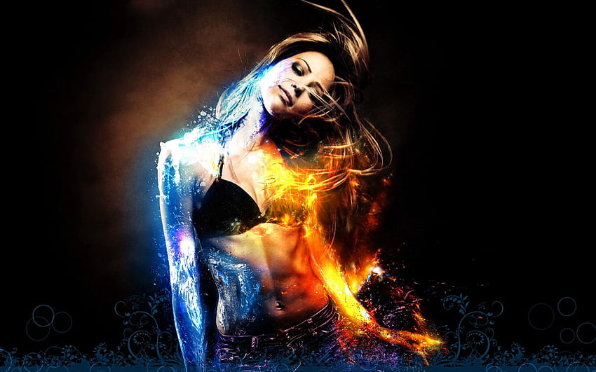 Cool Fire And Ice - Cool Fire And Water Background - & Background, Fire Vs Water HD wallpaper