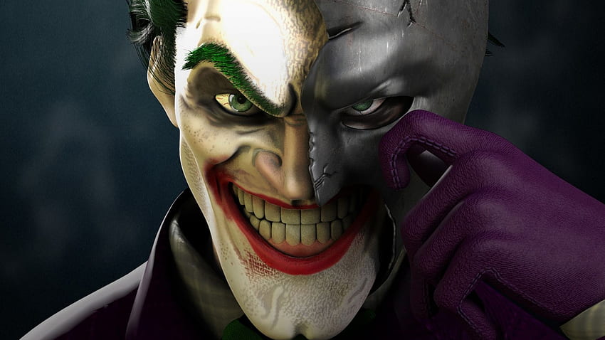Joker, Face Off, Batman's Mask, Dc Comics, Art, , , Background, 06834d,  Mask off HD wallpaper | Pxfuel