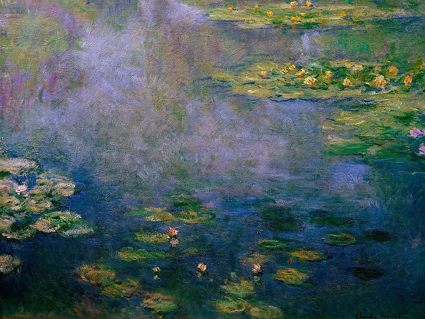 Pintura, Claude, Monet, Agua, Lirios, Completo fondo de pantalla