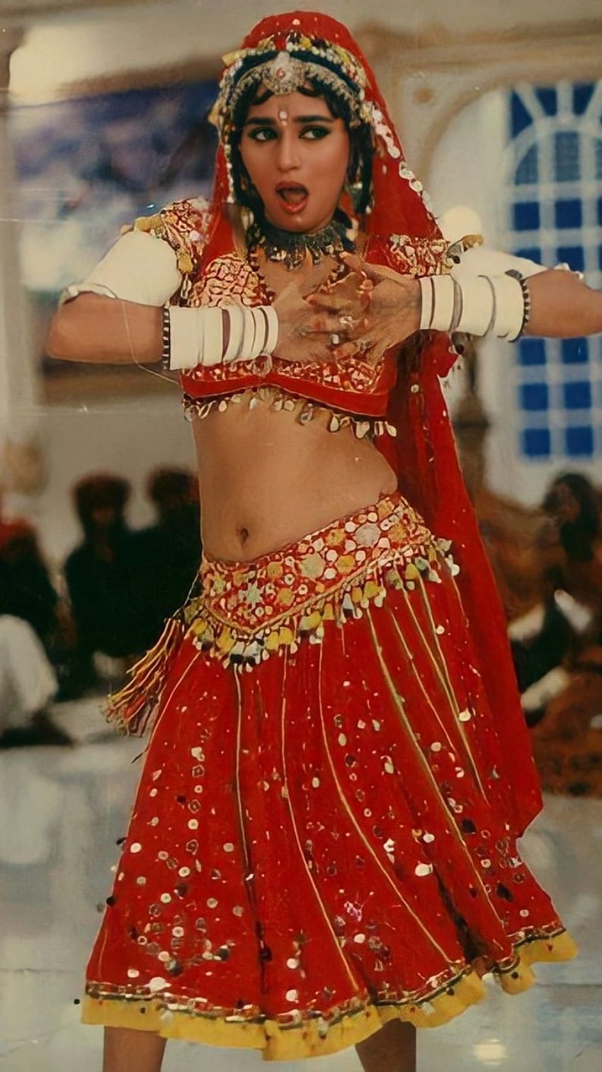 Madhuri Dixit, bollywood actress, navel HD phone wallpaper | Pxfuel