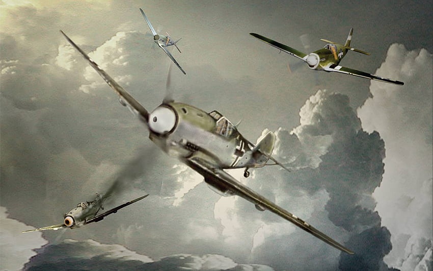 World War 2, German WW2 Fighters HD wallpaper