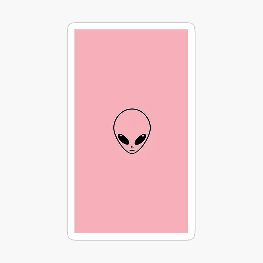 Alien Head, Alien, Pink Alien, 8 bit alien, 8bit alien, ufo, alien UFO, pink ufo, pink alien head, kawaii alien, cute alien Art Board Print, Kawaii Grunge Alien Girl HD phone wallpaper