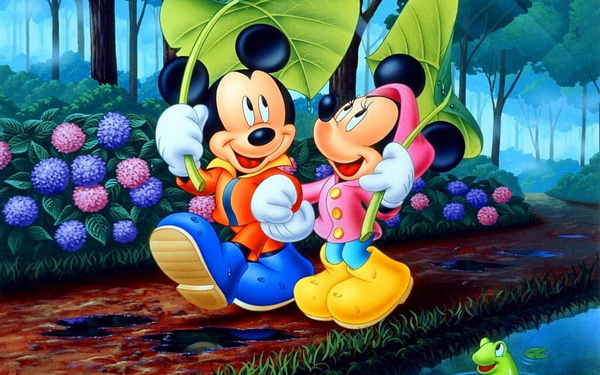 Mickey and Minnie Winter, Mickey Mouse Winter HD wallpaper
