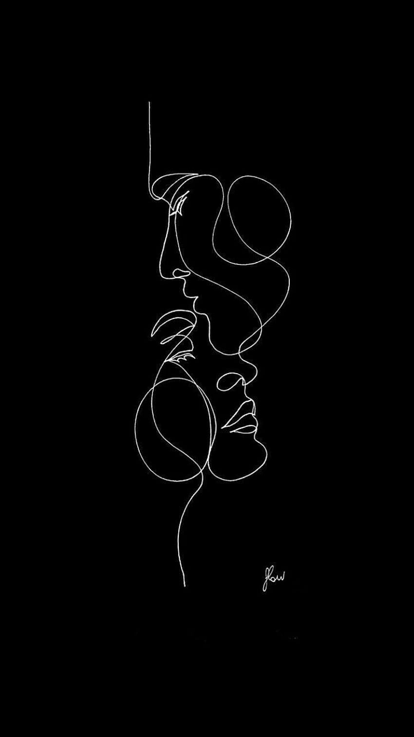 Hanna El en . iPhone art, Art , Line art tattoos, Dibujo en blanco y negro fondo de pantalla del teléfono