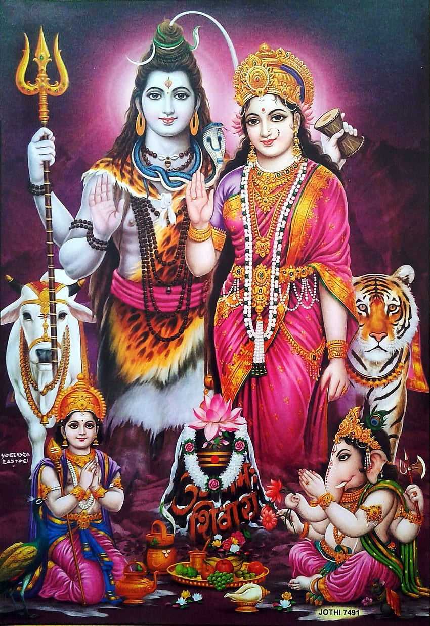 Shiva Family, Parvati Ganesha Karthik (via ebay: Indian_ash ...