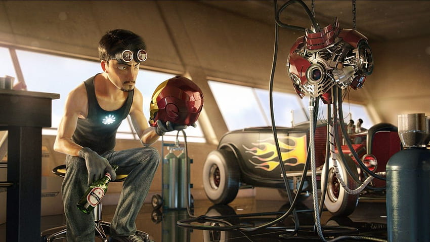 Biralar Pixar Demir Adam zırhı Tony Stark hotrod Aperture Laboratories HD duvar kağıdı