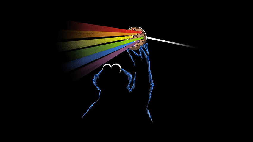Pink Floyd Dark Side of Cookie Monster / 및 모바일 배경 HD 월페이퍼
