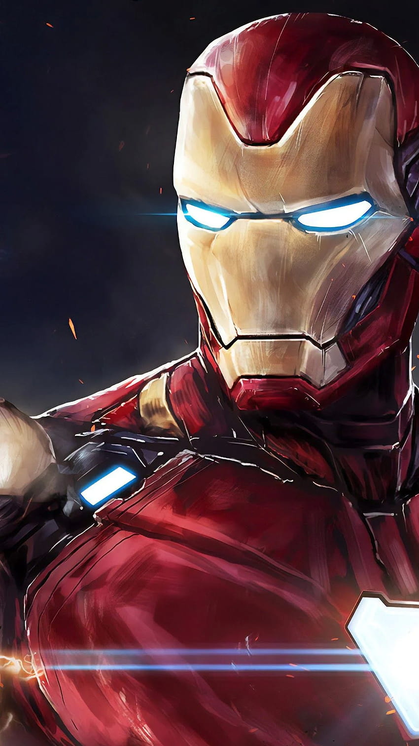 Iron Man Kamienie Nieskończoności Avengers Endgame, Portret Iron Mana Tapeta na telefon HD