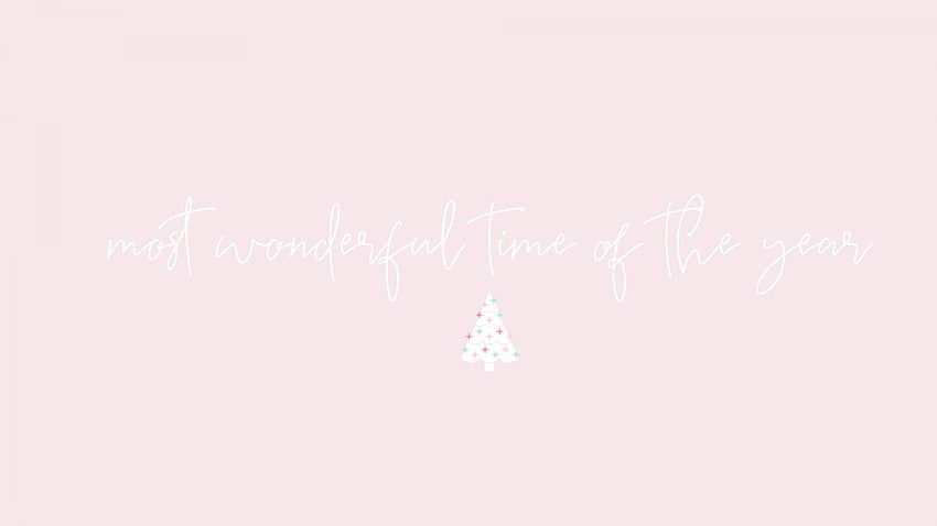 Laptop Pink Christmas, Cute Christmas HD wallpaper