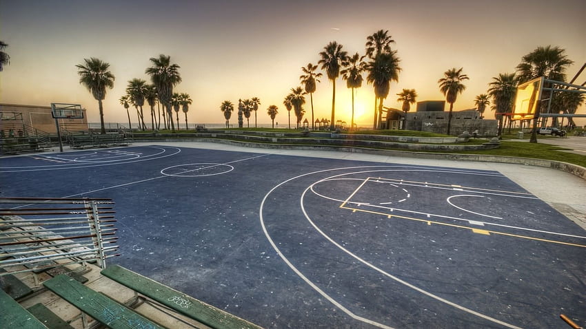 Basketball Court, Basketball Scenery HD wallpaper