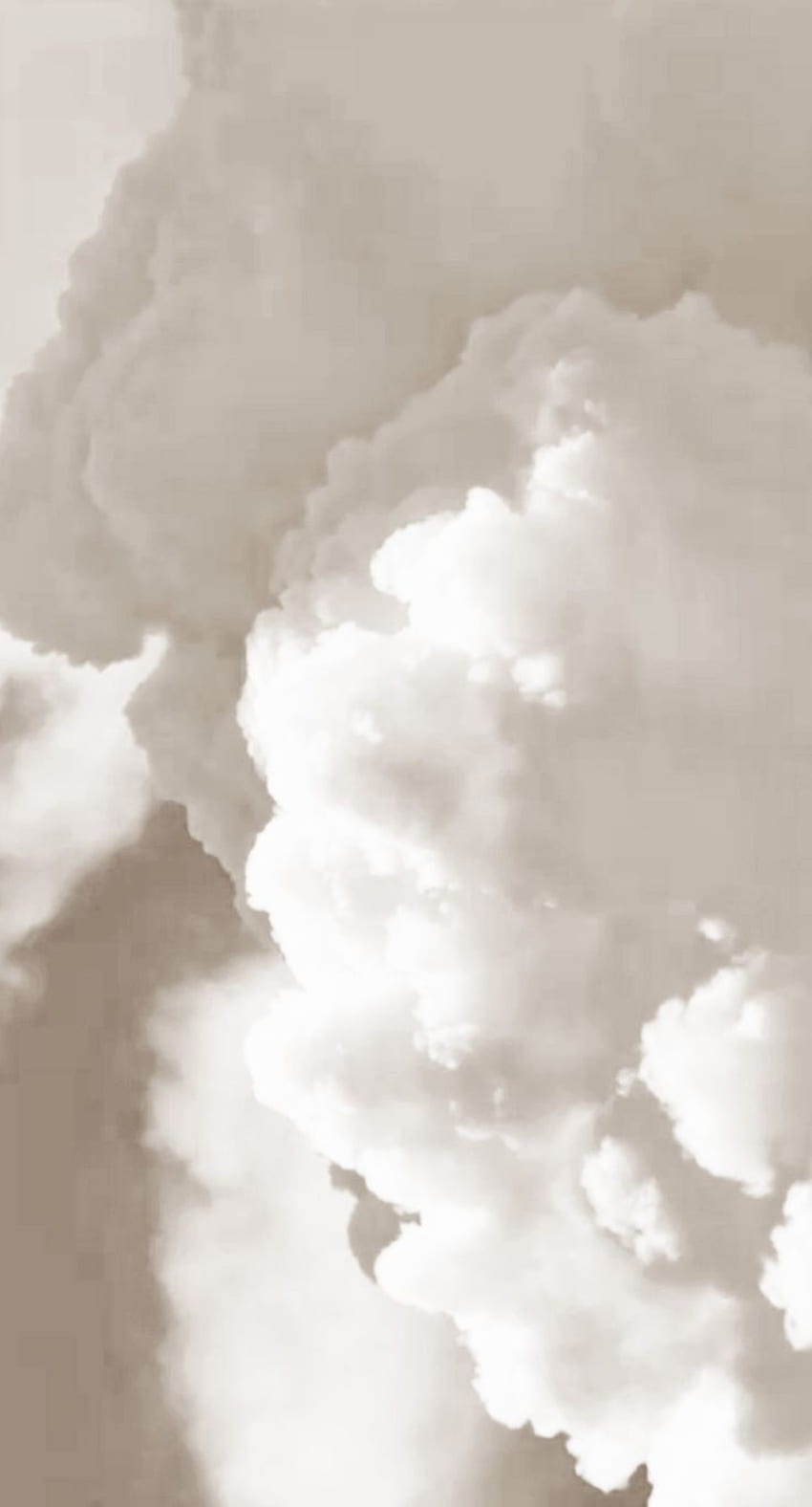 空にふわふわの白い雲。 白い美学、白い雲 HD電話の壁紙