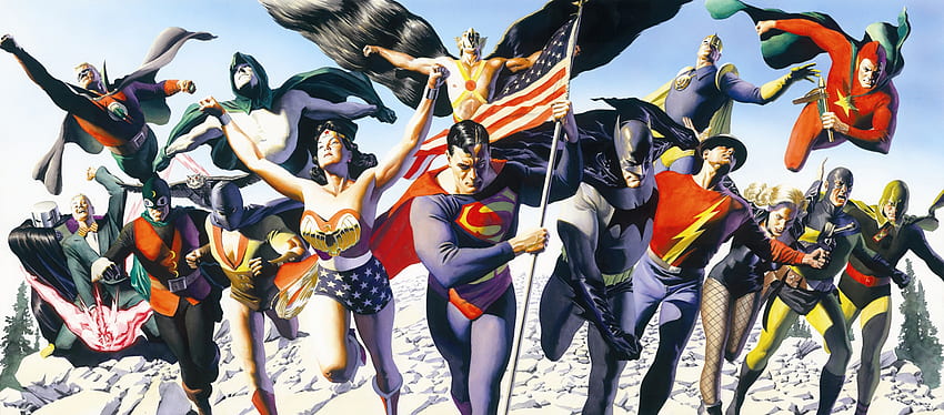 Justice League Alex Ross HD-Hintergrundbild
