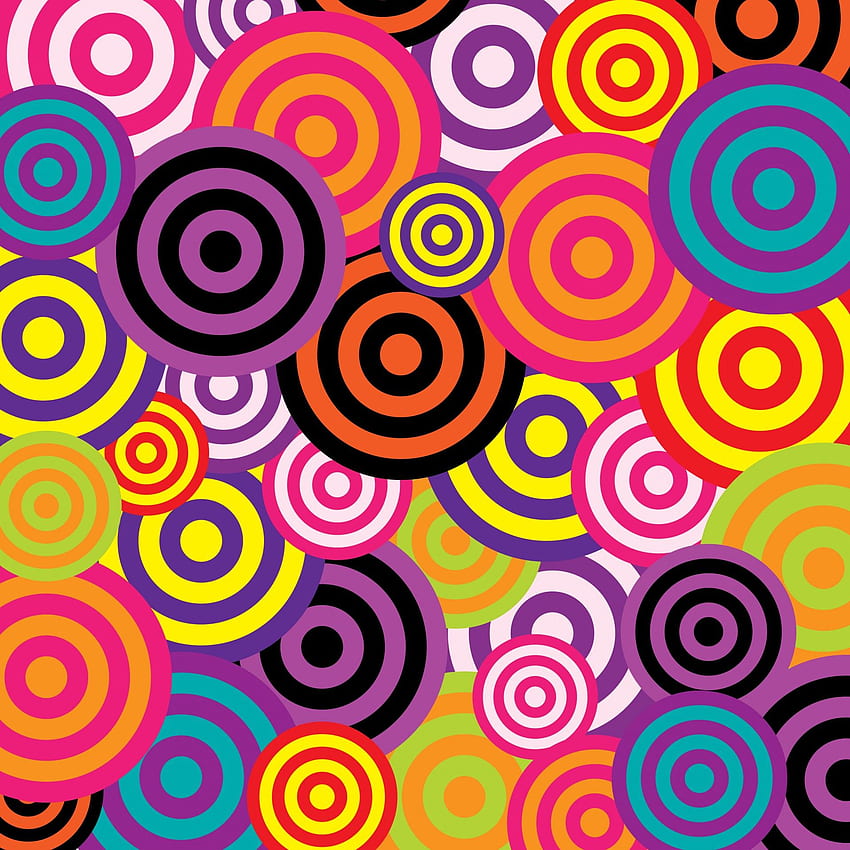 Retro Circles 60s Colorful Stock  Public Domain  Abstract art tile 60s   Art plaque 60s Style HD phone wallpaper  Pxfuel