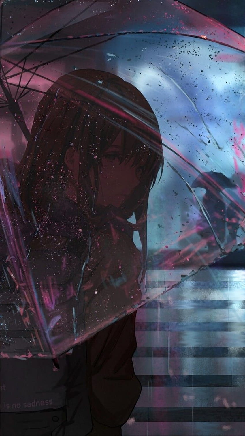 Anime - rain // - Lookscreen. Anime iphone, Rain , Anime, Dark ...
