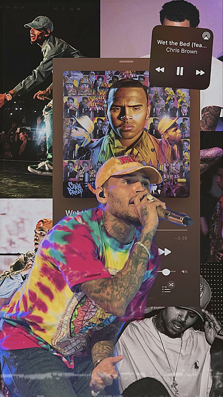 Collage de Chris Brown. Chris Brown, paroles de Chris Brown, Breezy Chris Brown, Chris Brown 2022 Fond d'écran de téléphone HD
